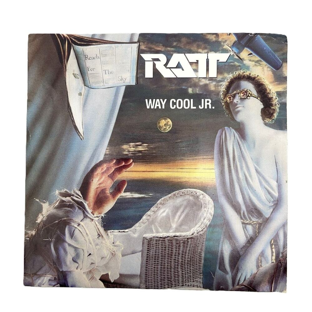 1988 Ratt Reach for the Sky Atlantic LP 81929 Way Cool Jr. Classic Rock 45 R.P.M